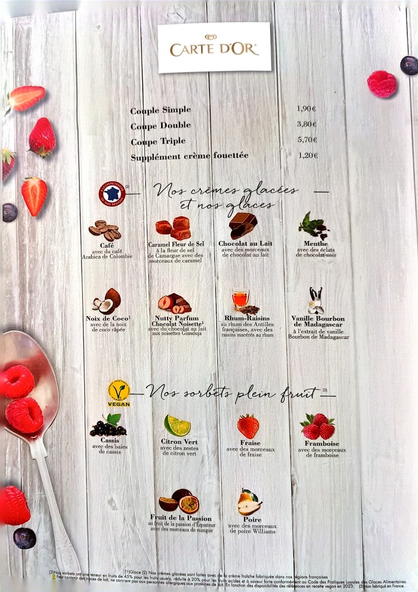 Brasserie du Nord Menu - Image 1